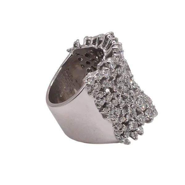 Salavetti Approximately 5ctw Diamond Wide Ring 18k White Gold Image 3 Lumina Gem Wilmington, NC