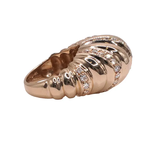 Approximately .40ctw Diamond Domed Ring- 14k Yellow Gold Image 2 Lumina Gem Wilmington, NC