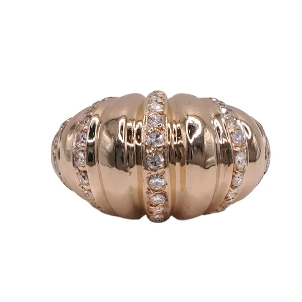 Approximately .40ctw Diamond Domed Ring- 14k Yellow Gold Lumina Gem Wilmington, NC