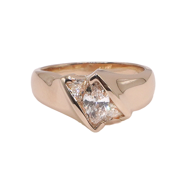 Appriximately .65ct Marquise Diamond in a .20ctw Diamond Setting- 14k Yellow Gold Image 2 Lumina Gem Wilmington, NC