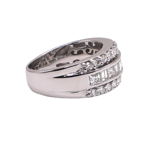 Kallati 2ctw Diamond Wide Band- 14k White Gold Image 2 Lumina Gem Wilmington, NC