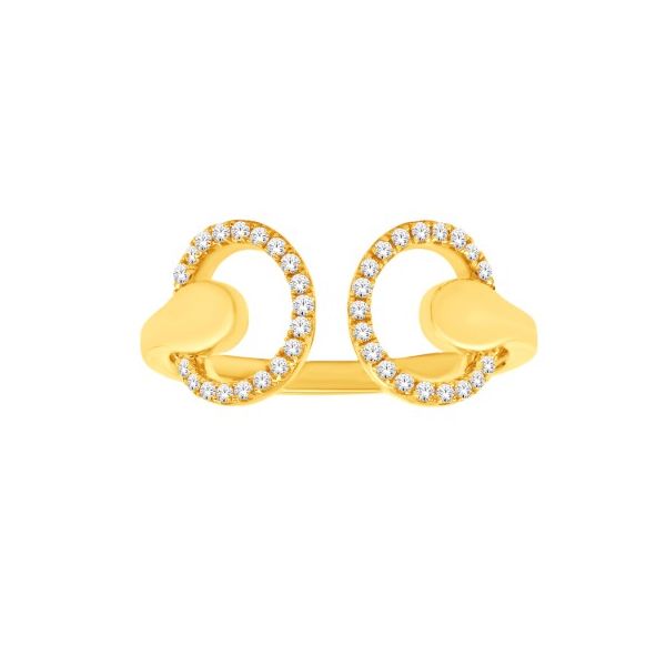 Diamond Open Ring- 14k Yellow Gold Lumina Gem Wilmington, NC
