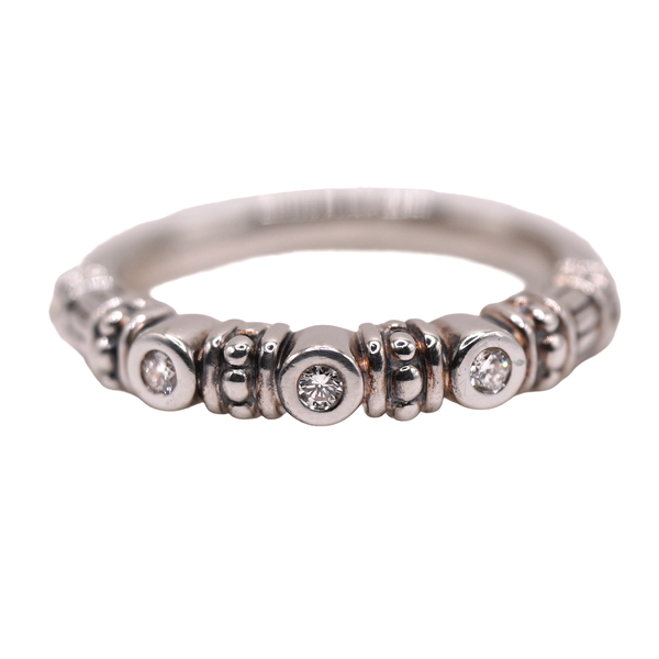 Lagos Diamond and Sterling Silver Band Lumina Gem Wilmington, NC