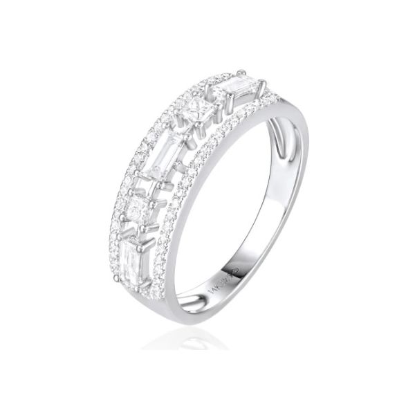 Luvente Multishape Diamond Band- 14k White Gold Lumina Gem Wilmington, NC