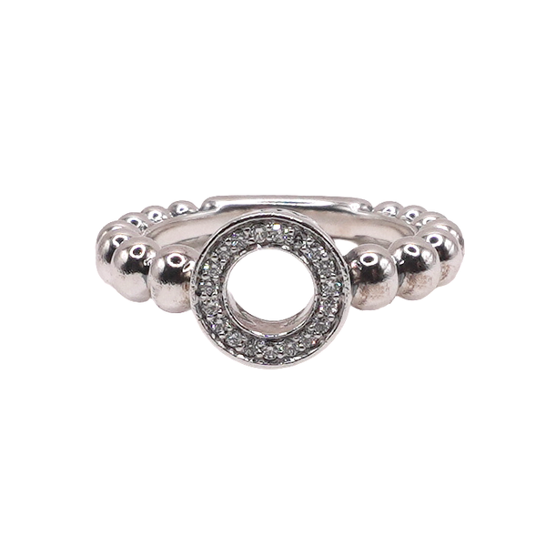 Lagos Diamond Circle Ring in Sterling Silver Lumina Gem Wilmington, NC