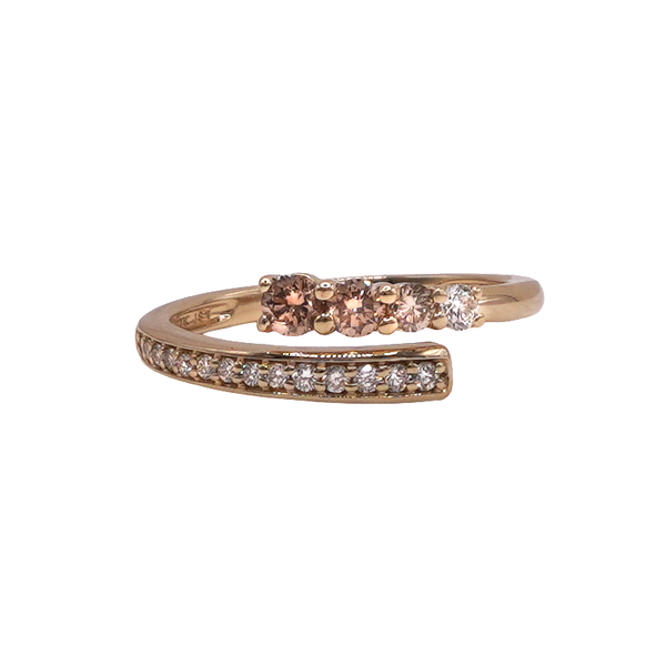 Diamond Bypass Ring- 10k Yellow Gold Lumina Gem Wilmington, NC