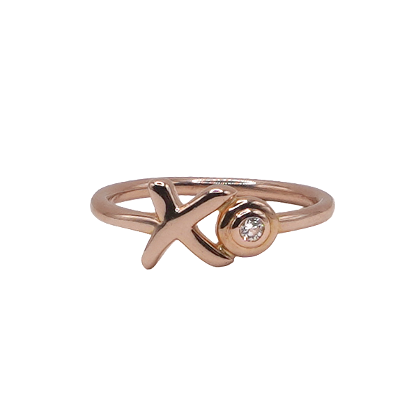 Tiffany & Co. Diamond XO Ring- 18k Yellow Gold Lumina Gem Wilmington, NC