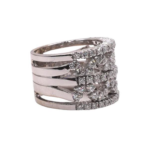 Approximately 3ctw Diamond Ring- 18k White gold Image 2 Lumina Gem Wilmington, NC