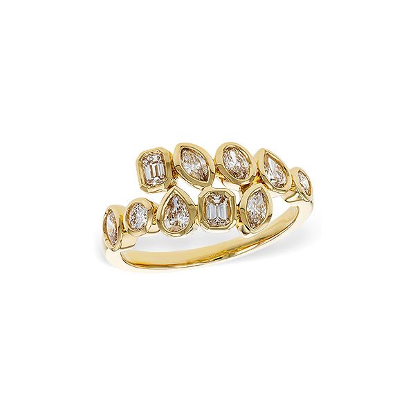 Allison-Kaufman .85ctw Diamond Multishape Bypass Ring- 14k Yellow Gold Lumina Gem Wilmington, NC
