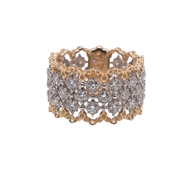 1.50ctw Diamond Wide Band- 14k TWo Tone Gold Lumina Gem Wilmington, NC