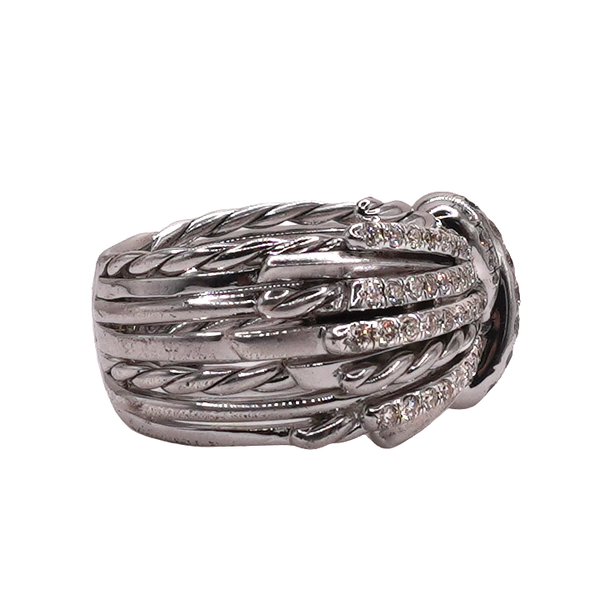 David Yurman Sterling Silver Angelika Diamond Ring Image 2 Lumina Gem Wilmington, NC
