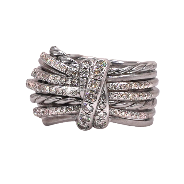 David Yurman Sterling Silver Angelika Diamond Ring Lumina Gem Wilmington, NC