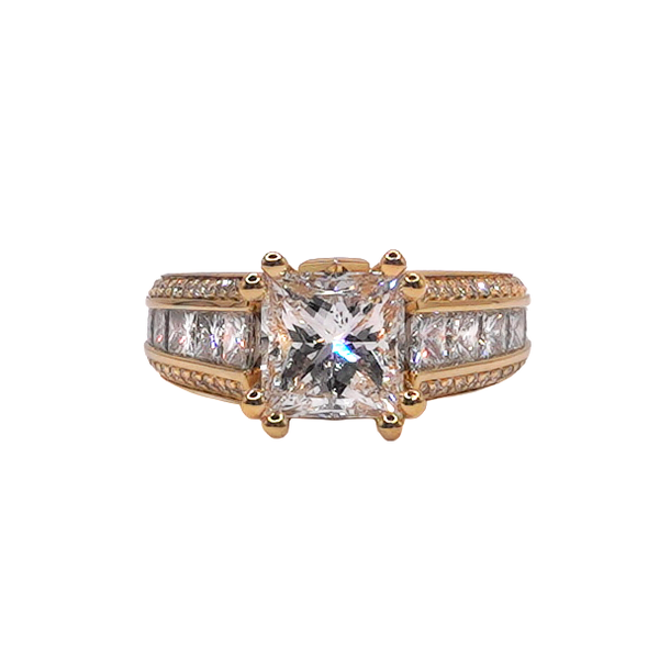 1.85ct Diamond Ring with 3.5ctw Diamonds- 18k Yellow Gold Lumina Gem Wilmington, NC