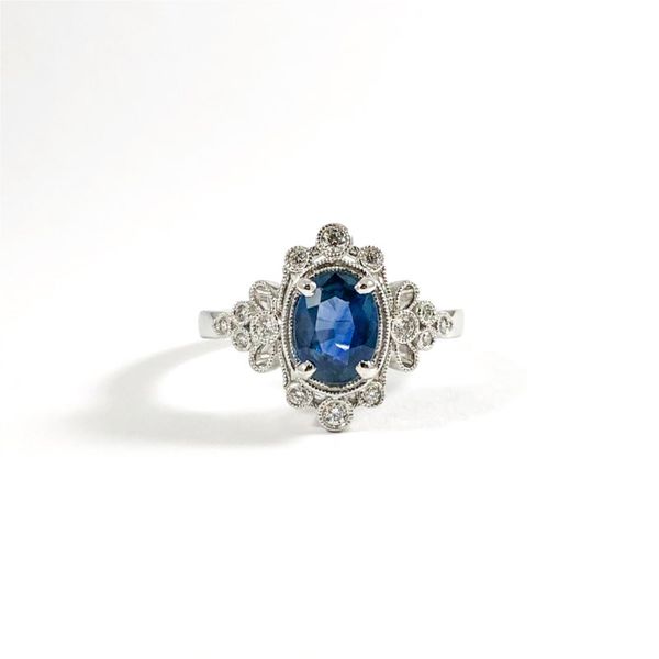 S. Kashi and Sons Ring with 1.56ct Oval Natural Sapphire Lumina Gem Wilmington, NC