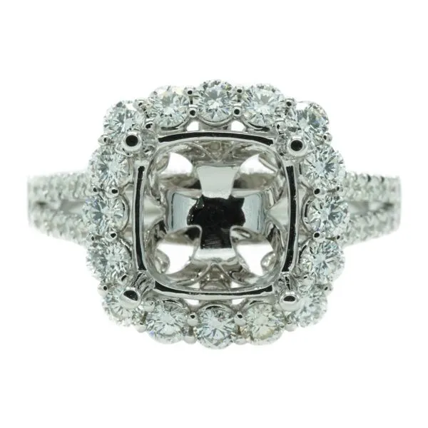 .96ctw Diamond Semi Mount - 18k White Gold Lumina Gem Wilmington, NC