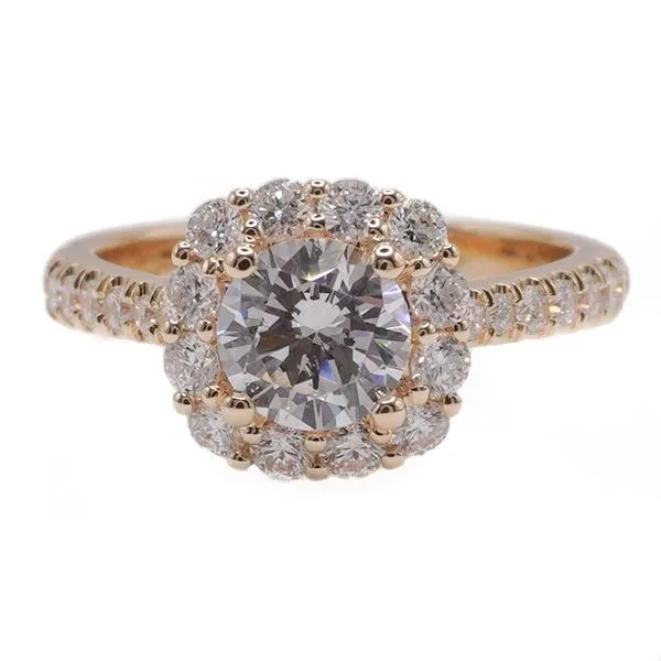 Coast .76ctw Diamond and 14k Yellow Gold Semi Mount for a 1ct Round Center Lumina Gem Wilmington, NC