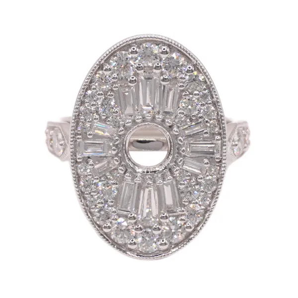 1.75ctw Diamond and 14k White Gold Semi-Mount Lumina Gem Hampstead, NC