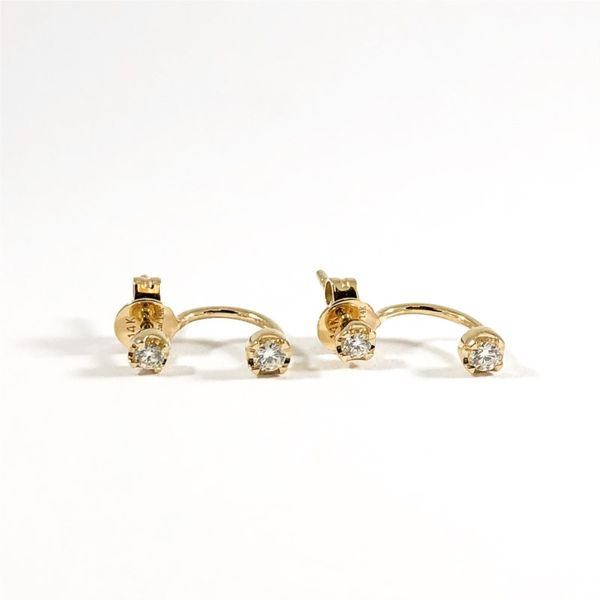 Venetti Diamond and Yellow Gold Earrings Lumina Gem Wilmington, NC