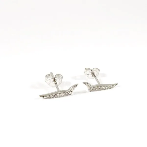 Ostbye Diamond and White Gold Earrings Image 2 Lumina Gem Wilmington, NC