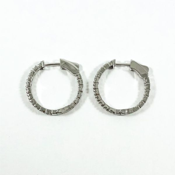 1ctw Diamond Inside Out Hoops - White Gold Image 3 Lumina Gem Wilmington, NC