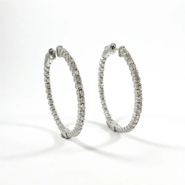 2ctw Diamond Inside Out Hoops - White Gold Lumina Gem Wilmington, NC