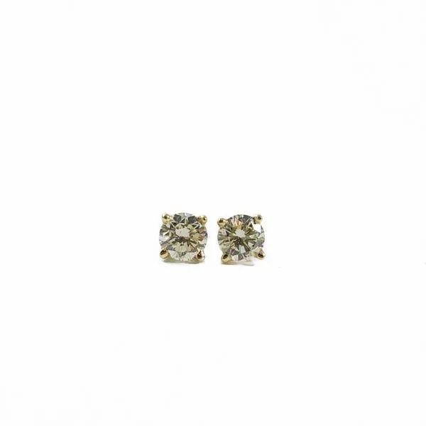 1.25ctw Round Diamond Stud Earrings - J Color SI2 Clarity - Yellow Gold Lumina Gem Wilmington, NC