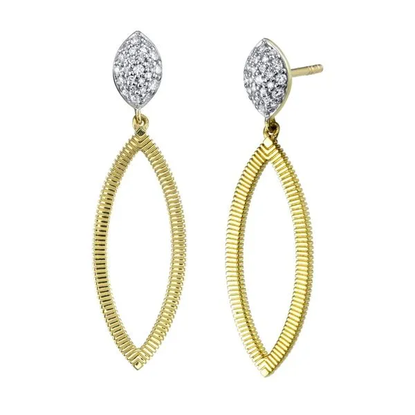 Sloane Street .208ctw Diamond and Yellow Gold Earrings Lumina Gem Wilmington, NC