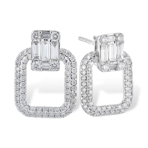 Allison- Kaufman .97ctw Diamond Earrings- 14k White Gold Lumina Gem Wilmington, NC