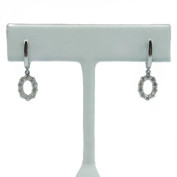 .60ctw Diamond and 18k White Gold Dangle Earrings Lumina Gem Wilmington, NC