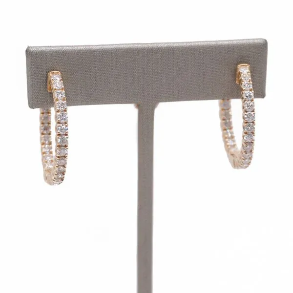 1.75ctw Inside Out Hoop Earrings in 14k Yellow Gold Lumina Gem Wilmington, NC