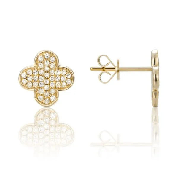 Luvente .32ctw Diamond Pave Clover Studs Lumina Gem Hampstead, NC