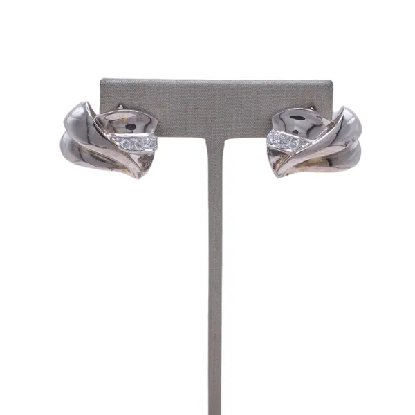 Diamond Omega Back Earrings Lumina Gem Hampstead, NC