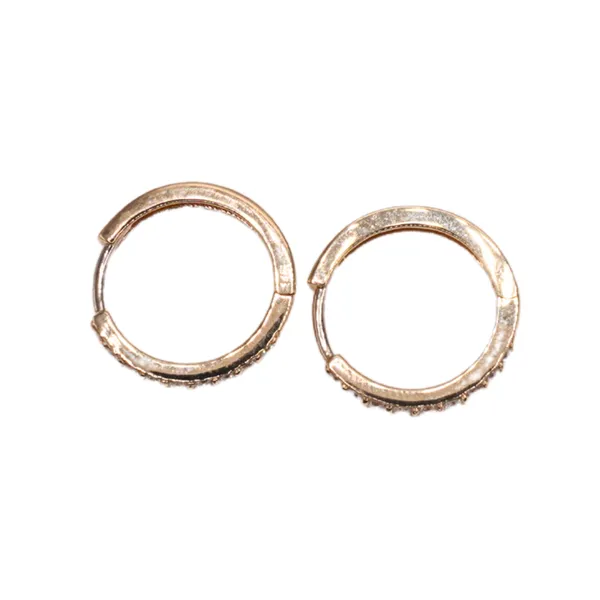 .22ctw Diamond Huggies- 14k Yellow Gold Image 2 Lumina Gem Hampstead, NC