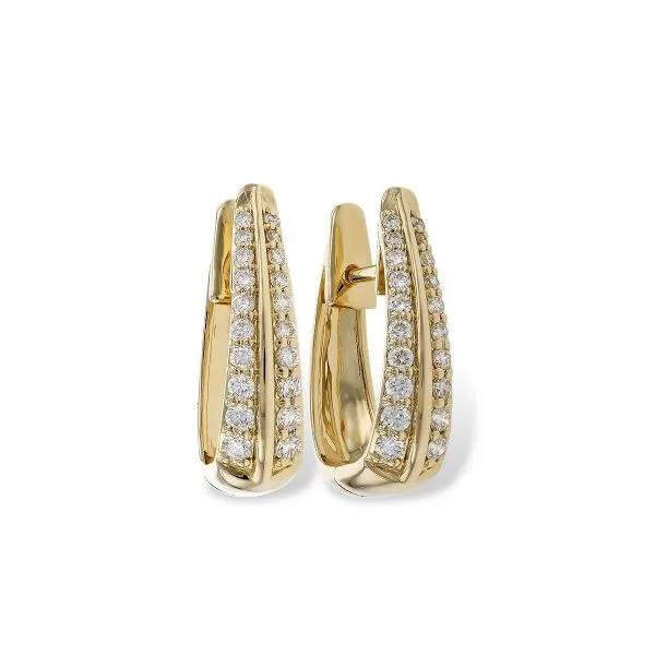 Allison Kaufman .50ctw Diamond Hoops-14k Yellow Gold Lumina Gem Hampstead, NC