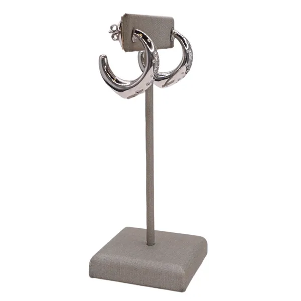 Kat Florence Hoop Earrings in 18k White Gold with Diamonds Image 4 Lumina Gem Hampstead, NC
