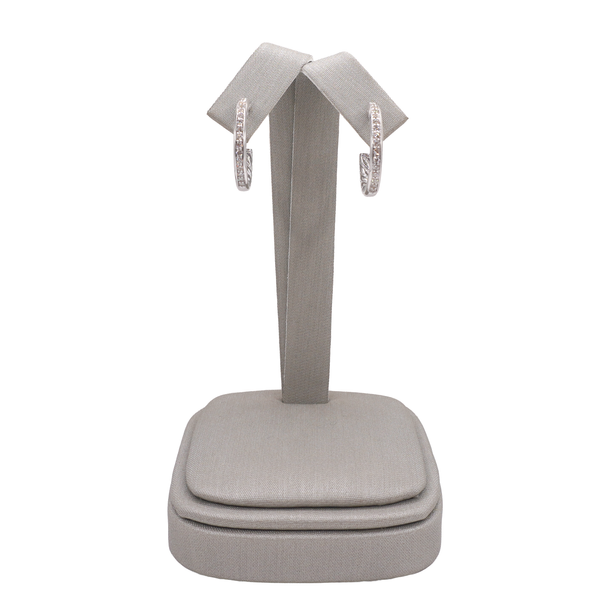 David Yurman Pave Diamond Hoops in Sterling Silver Lumina Gem Wilmington, NC