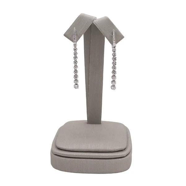 .87ctw Diamond Dangle Earrings- 14k White Gold Lumina Gem Hampstead, NC