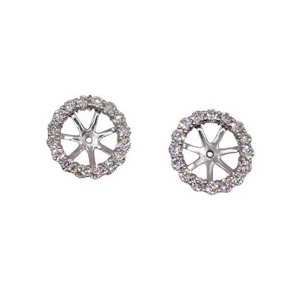 1.10ctw Diamond Earring Jackets- 14k White Gold Lumina Gem Hampstead, NC