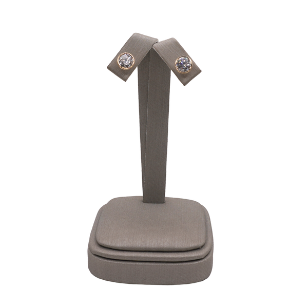 2ctw Lab Grown Bezel Set Diamond Studs- 14k Yellow Gold Lumina Gem Wilmington, NC