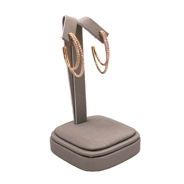 1ctw Diamond Double Hoops- 14k Yellow Gold Image 2 Lumina Gem Wilmington, NC