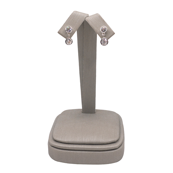 1.1ctw Old European Cut Diamond Earrings- 14k White Gold Lumina Gem Wilmington, NC