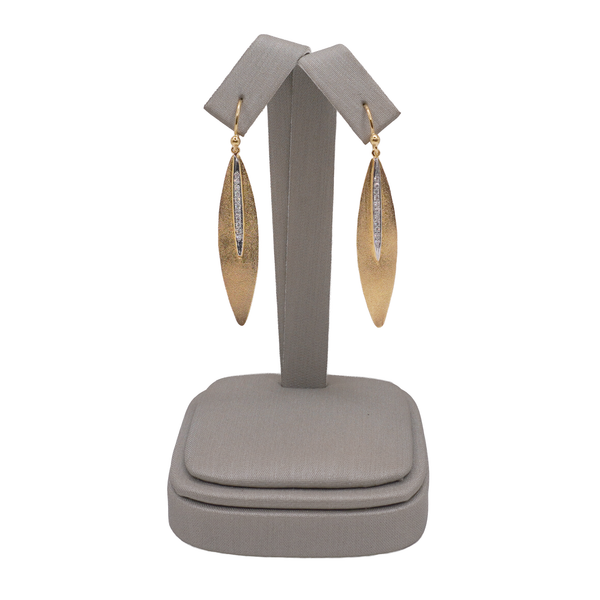 Markia Desert Gold Diamond Dangle Earrings- 14k Yellow Gold Lumina Gem Wilmington, NC