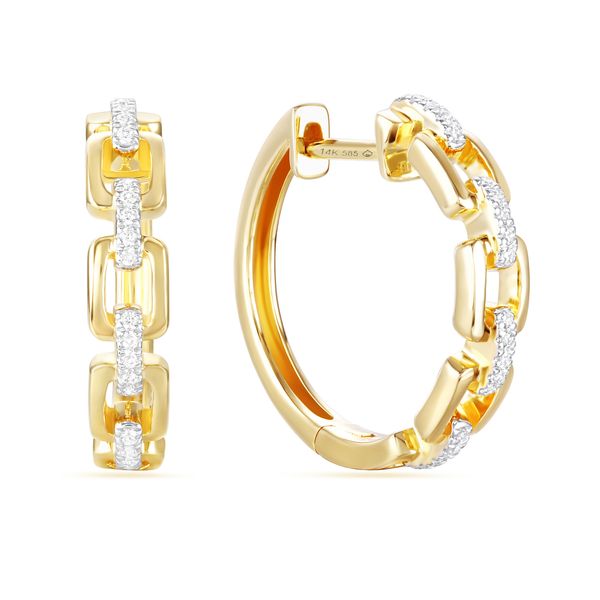 Luvente .13ctw Diamond Hoop Earrings Lumina Gem Wilmington, NC