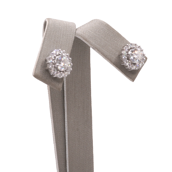 .9ctw Diamond Studs with 1.15ctw Floating Jackets- 14k white gold Image 2 Lumina Gem Wilmington, NC