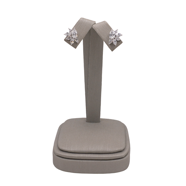 1.88ctw Diamond Cluster Studs- 14k White Gold Lumina Gem Wilmington, NC