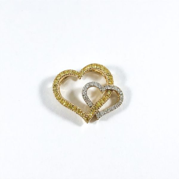 Yellow Sapphire and Diamond Heart Pendant Lumina Gem Wilmington, NC