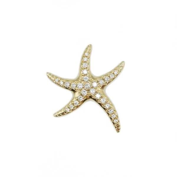 .32ctw Diamond Starfish Pendant- 14k Yellow Gold Lumina Gem Wilmington, NC