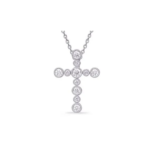 S. Kashi .23ctw Diamond Cross-14k White Gold Lumina Gem Hampstead, NC