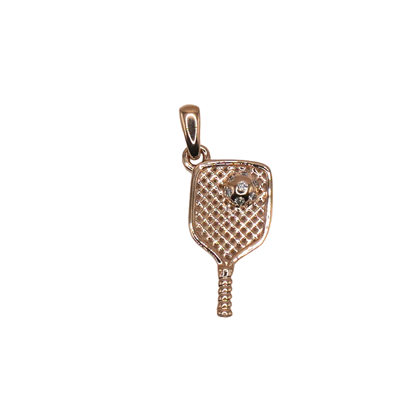 .03ctw Diamond Pickleball Pendant- 14k Yellow Gold Lumina Gem Wilmington, NC