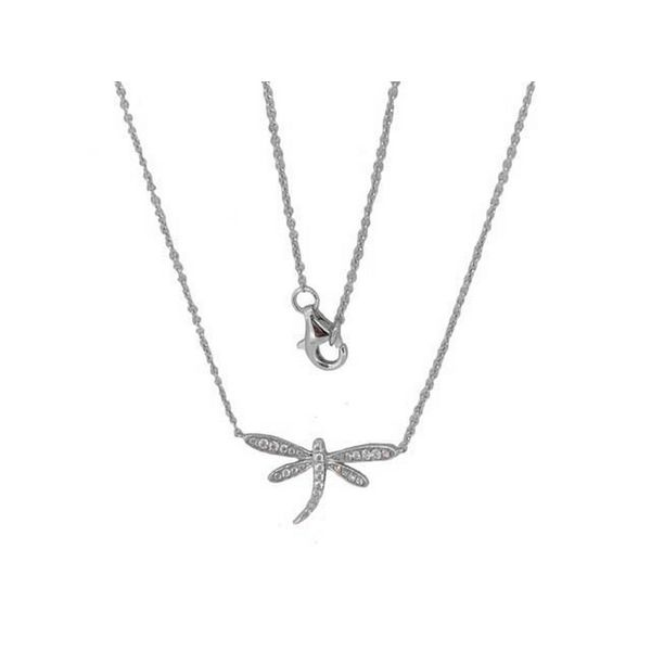 Luvente Diamond Dragonfly Necklace - 18